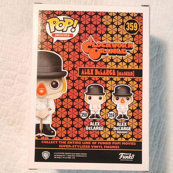 Funko Pop Clockwork Orange Alex DeLarge Masked Figure #359 - Picture 4 of 10